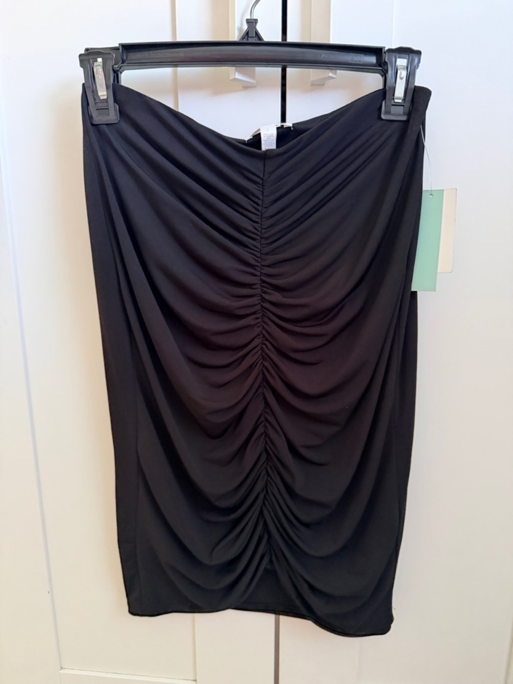 Abound Black Ruched Pencil Skirt